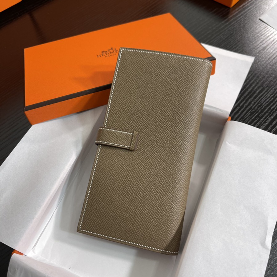 Bearn 長夾 大象灰 金扣 Epsom皮_2