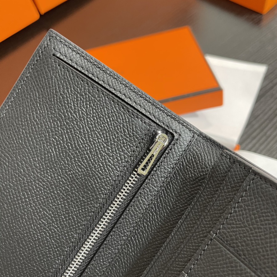 Bearn 長夾 黑色 黑扣 Epsom皮_6