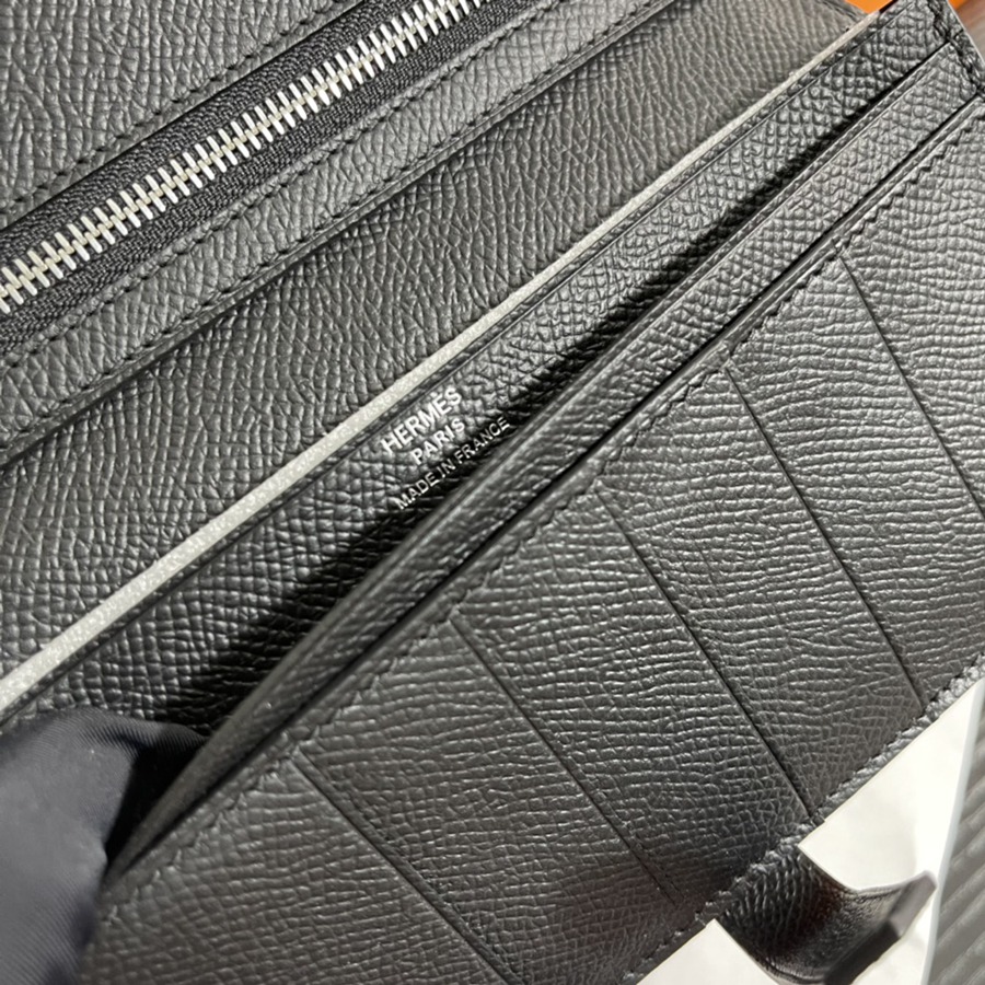 Bearn 長夾 黑色 黑扣 Epsom皮_7