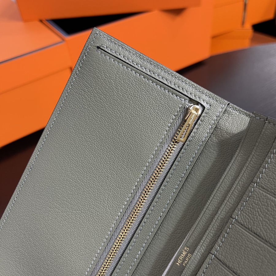 Bearn 長夾 美洲鱷魚皮 斑鳩灰_7