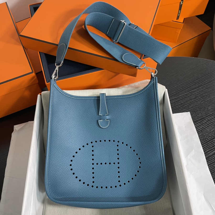 Evelyn 29CM Clemence TC皮 牛仔藍 銀扣_1