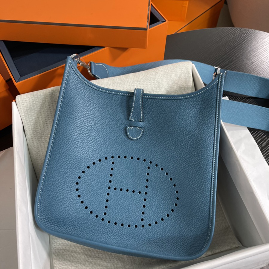 Evelyn 29CM Clemence TC皮 牛仔藍 銀扣_5