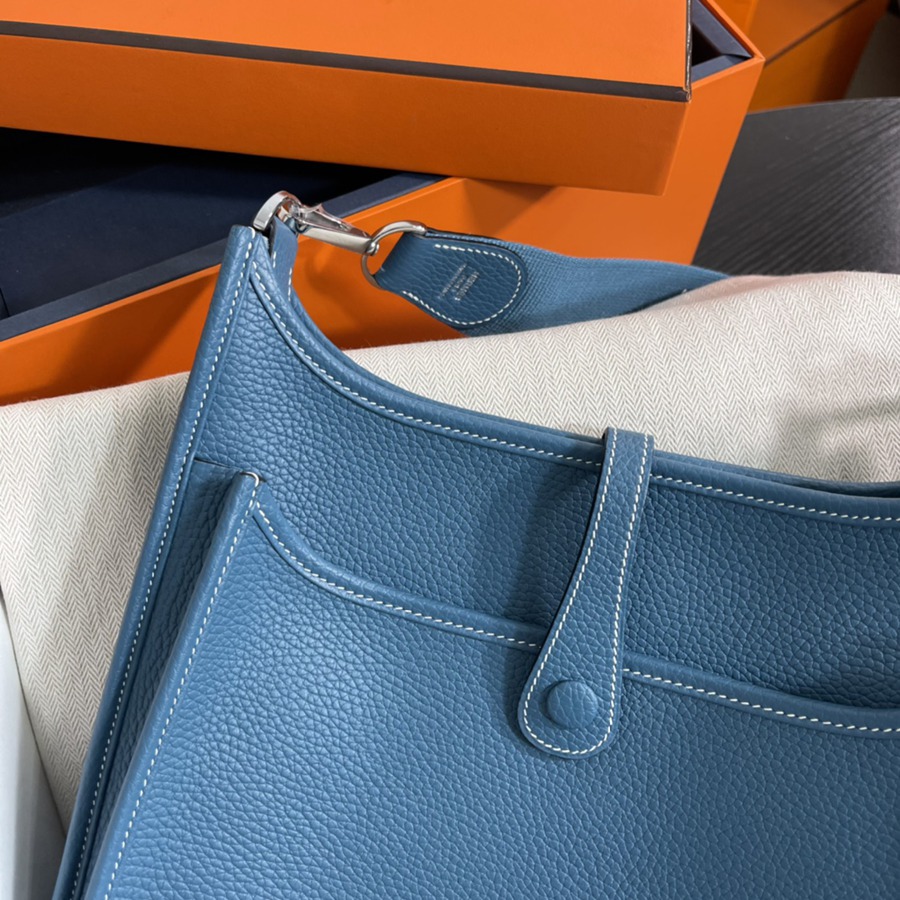 Evelyn 29CM Clemence TC皮 牛仔藍 銀扣_6