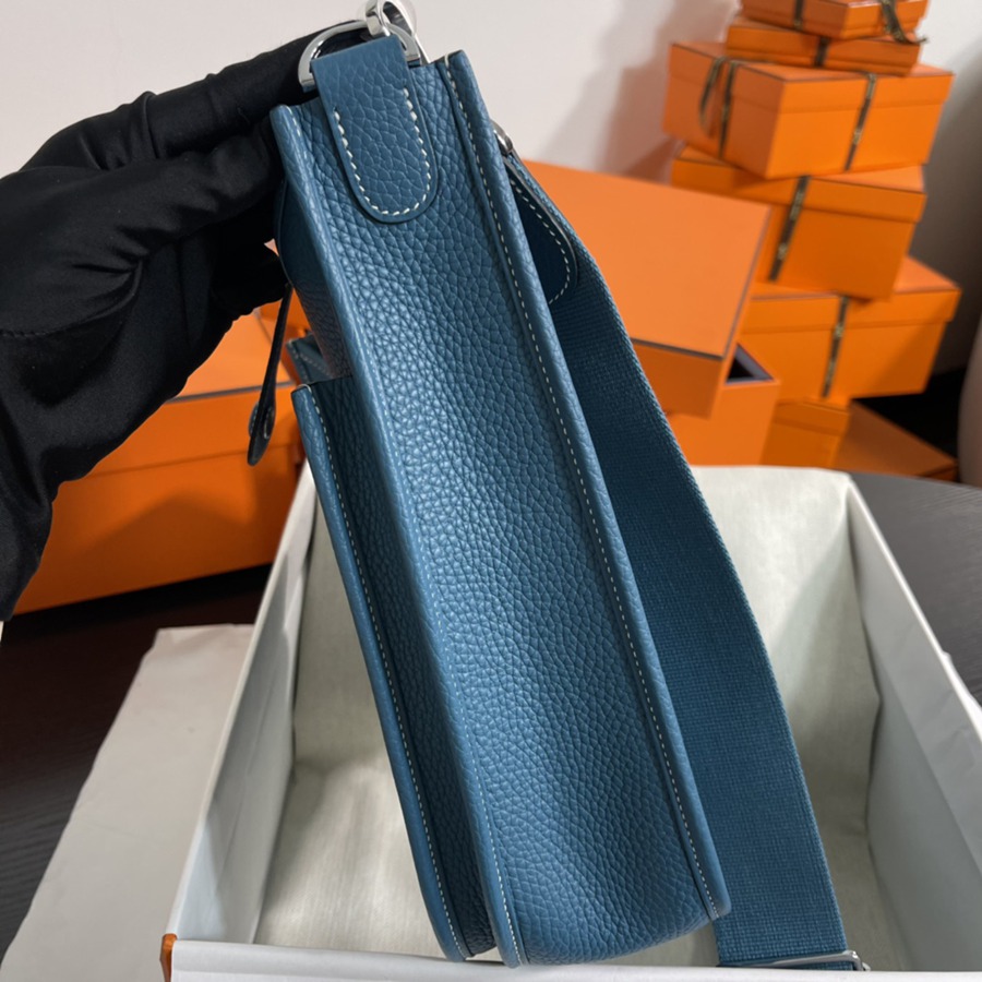 Evelyn 29CM Clemence TC皮 牛仔藍 銀扣_7