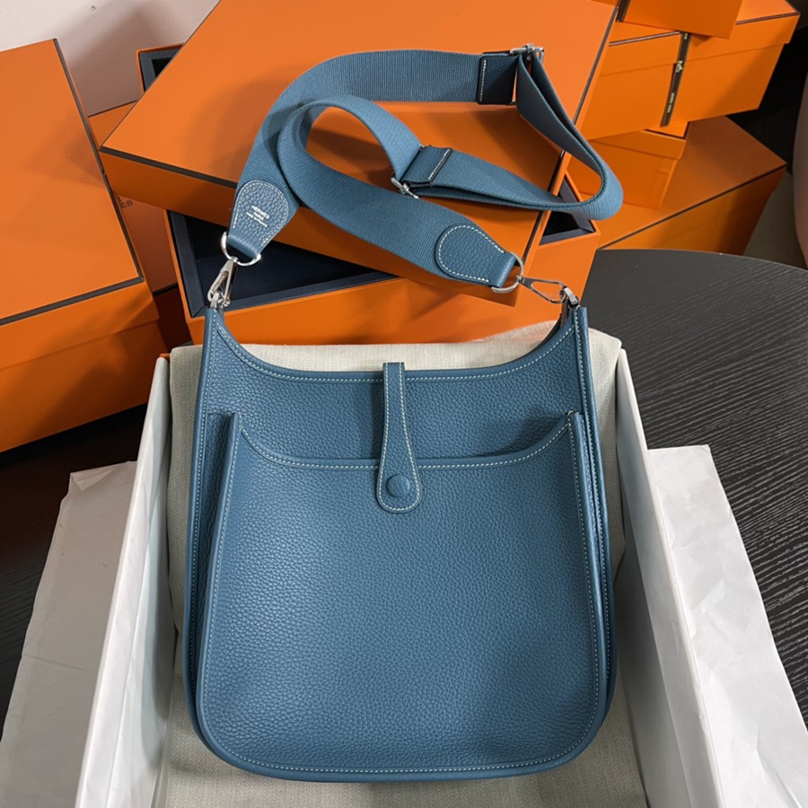 Evelyn 29CM Clemence TC皮 牛仔藍 銀扣_9