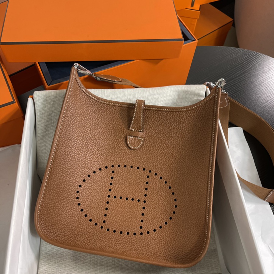 Evelyn 29CM Clemence TC皮 金棕 銀扣_2