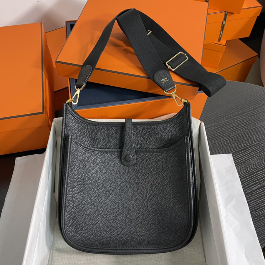 Evelyn 29CM Clemence TC皮 黑色 金扣_6