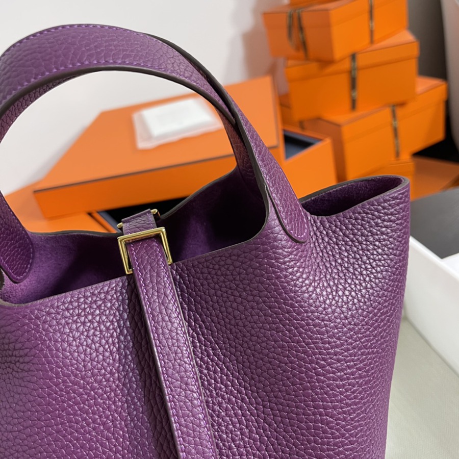 菜籃子Picotin 18 海葵紫金扣 TC皮_2