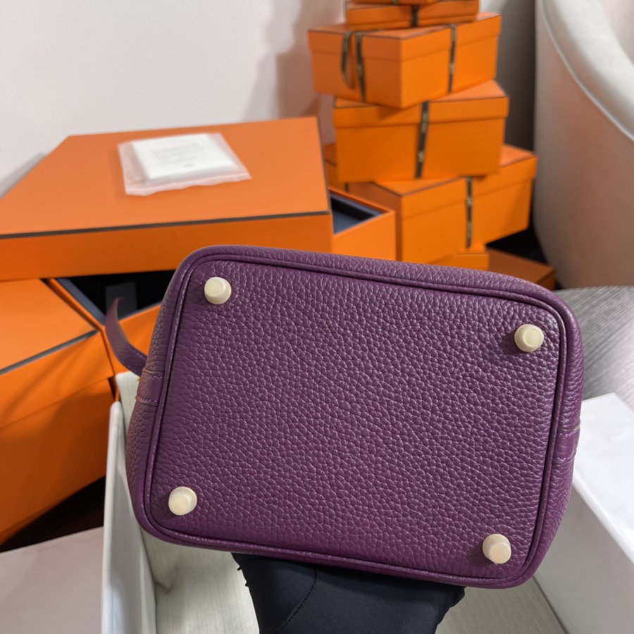 菜籃子Picotin 18 海葵紫金扣 TC皮_9