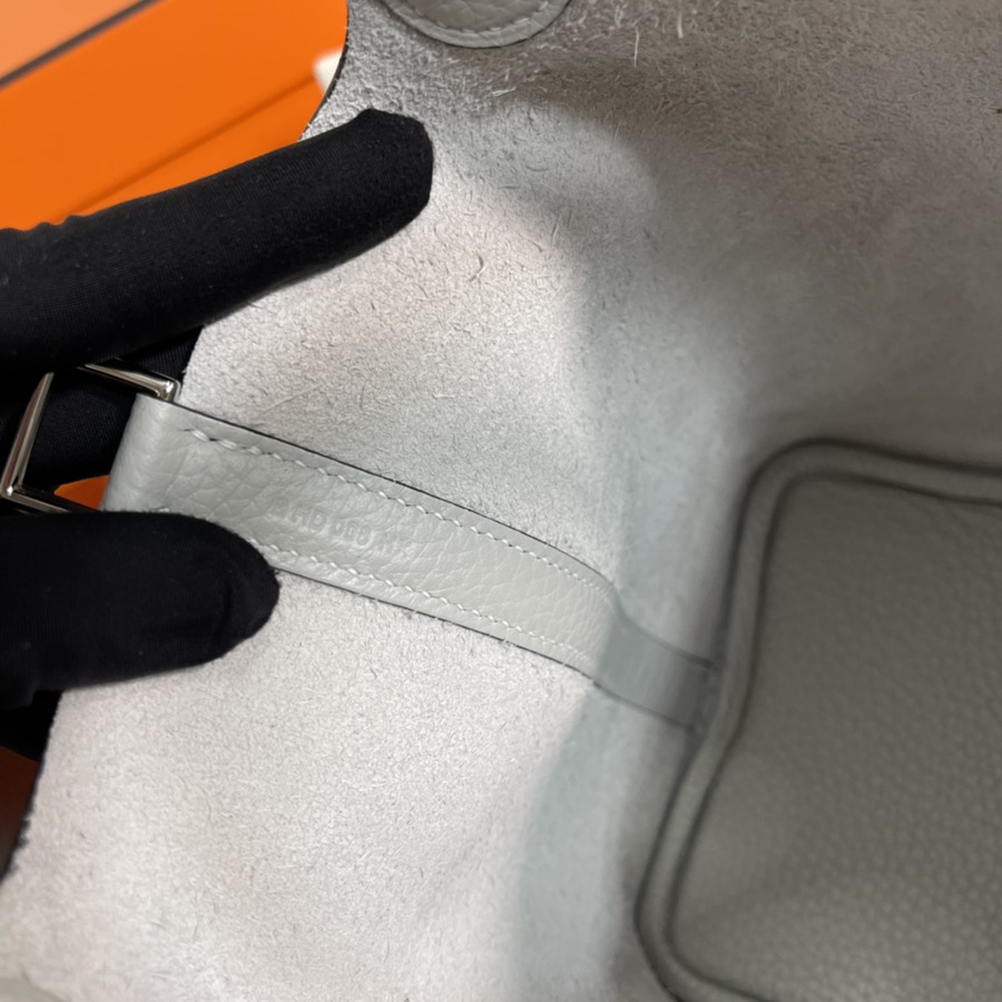 菜籃子Picotin 18 聖杯藍銀扣 TC皮_9