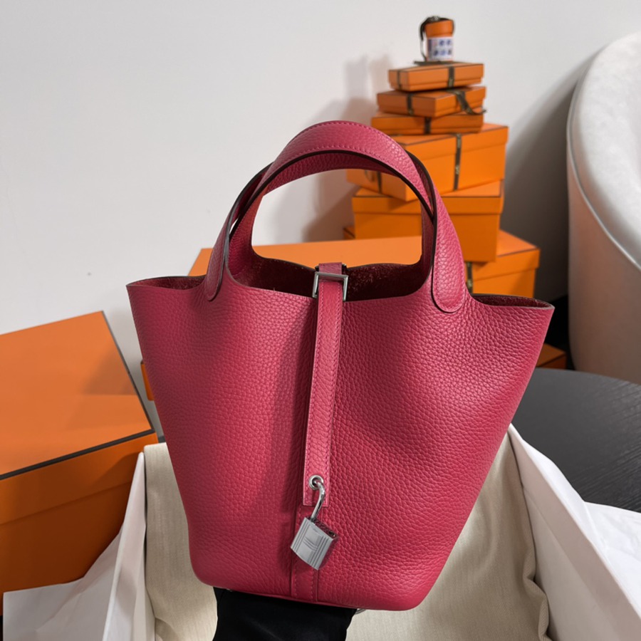 菜籃子Picotin 18 極致粉銀扣 TC皮_2