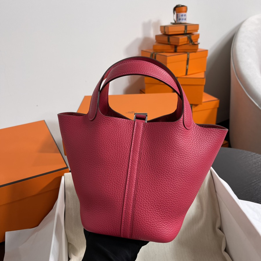 菜籃子Picotin 18 極致粉銀扣 TC皮_4