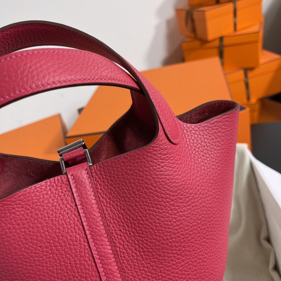 菜籃子Picotin 18 極致粉銀扣 TC皮_5