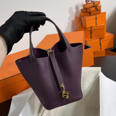 菜籃子Picotin 18 加侖紫金扣 TC皮