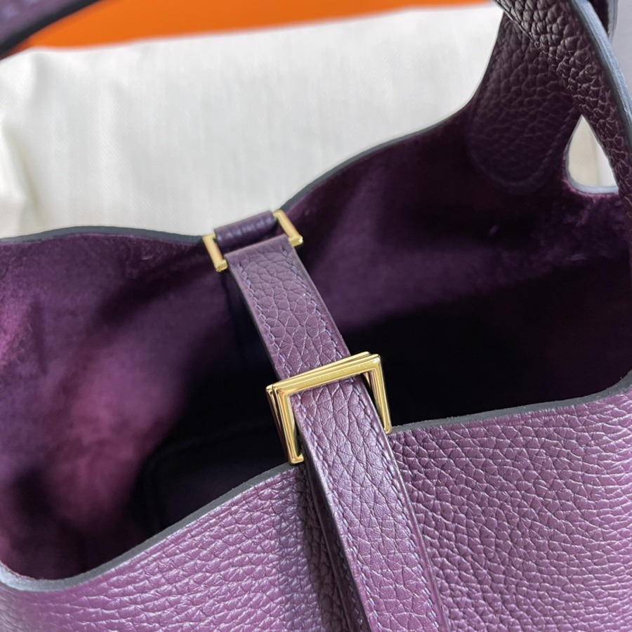 菜籃子Picotin 18 加侖紫金扣 TC皮_7