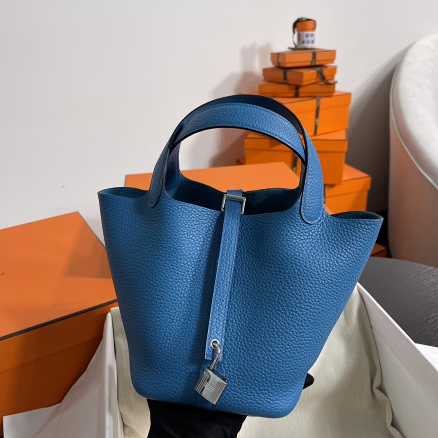 菜籃子Picotin 18 坦桑尼亞藍銀扣 TC皮_2