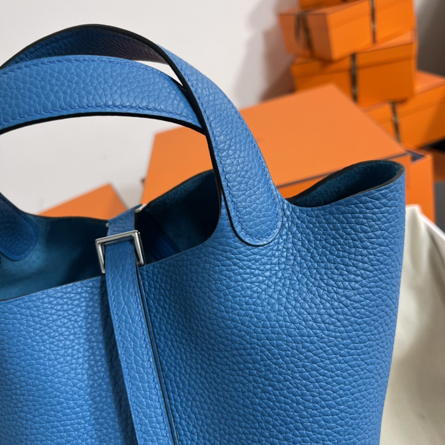 菜籃子Picotin 18 坦桑尼亞藍銀扣 TC皮_3