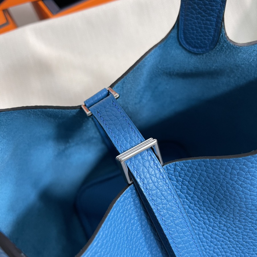 菜籃子Picotin 18 坦桑尼亞藍銀扣 TC皮_6