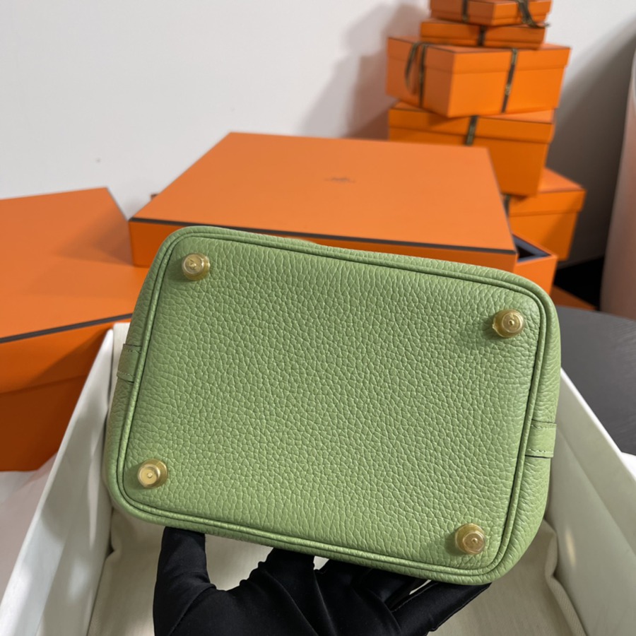 菜籃子Picotin 18 牛油果綠金扣 TC皮_7