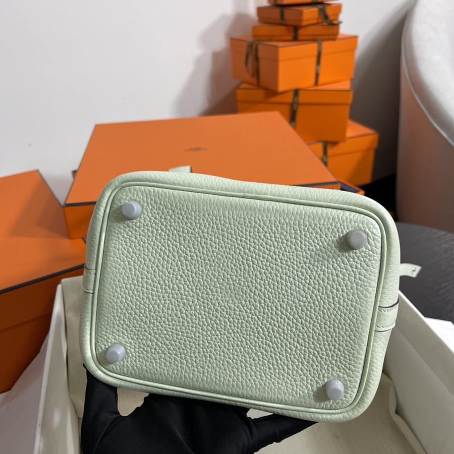 菜籃子Picotin 18 泡緑銀扣 TC皮_9