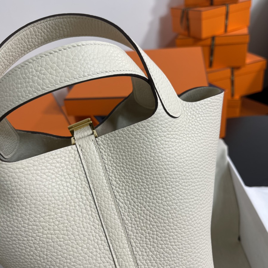 菜籃子Picotin 18 奶油白金扣 TC皮_4