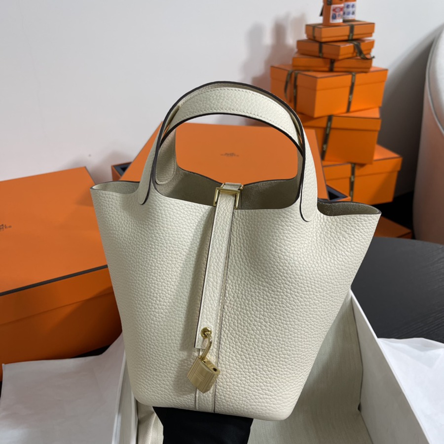 菜籃子Picotin 18 奶油白金扣 TC皮_8