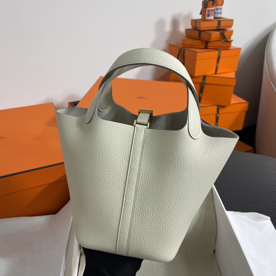 菜籃子Picotin 18 奶昔白金扣 TC皮_4