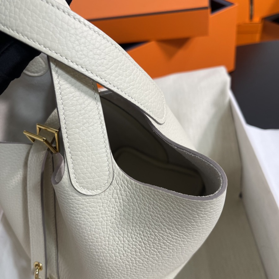 菜籃子Picotin 18 奶昔白金扣 TC皮_7