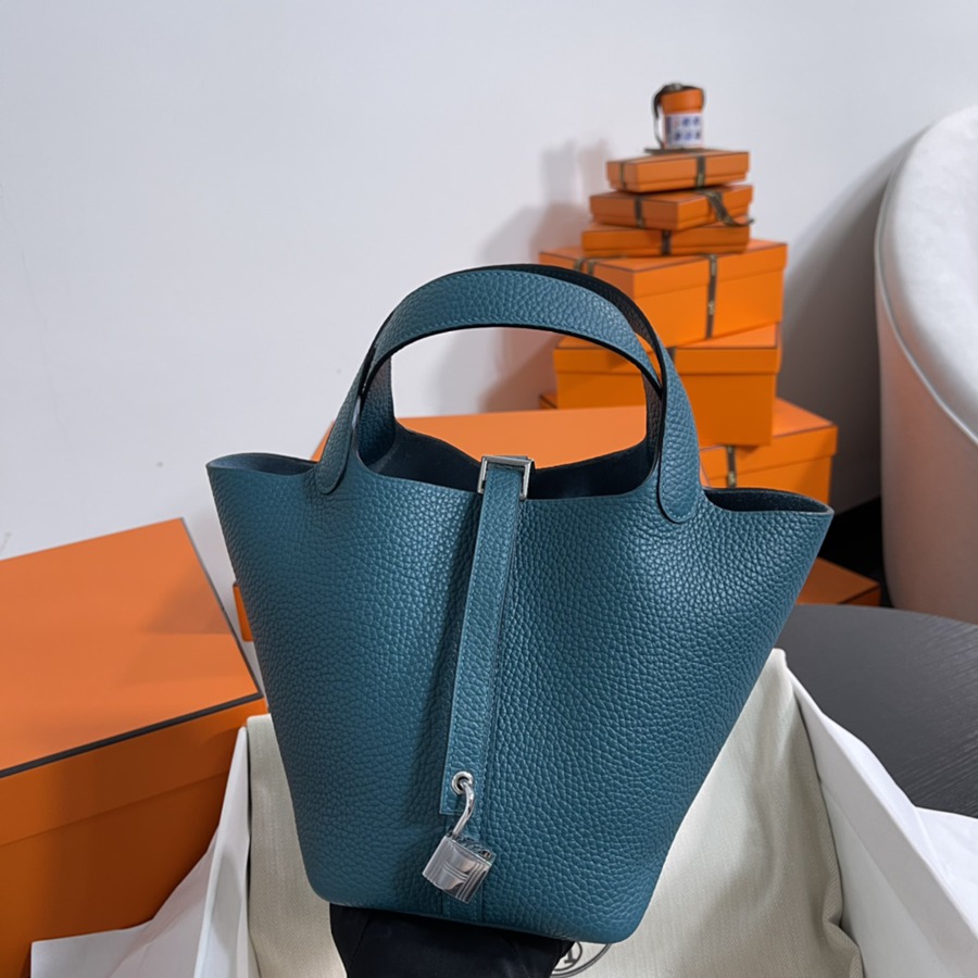 菜籃子Picotin 18 普魯斯綠銀扣 TC皮_2