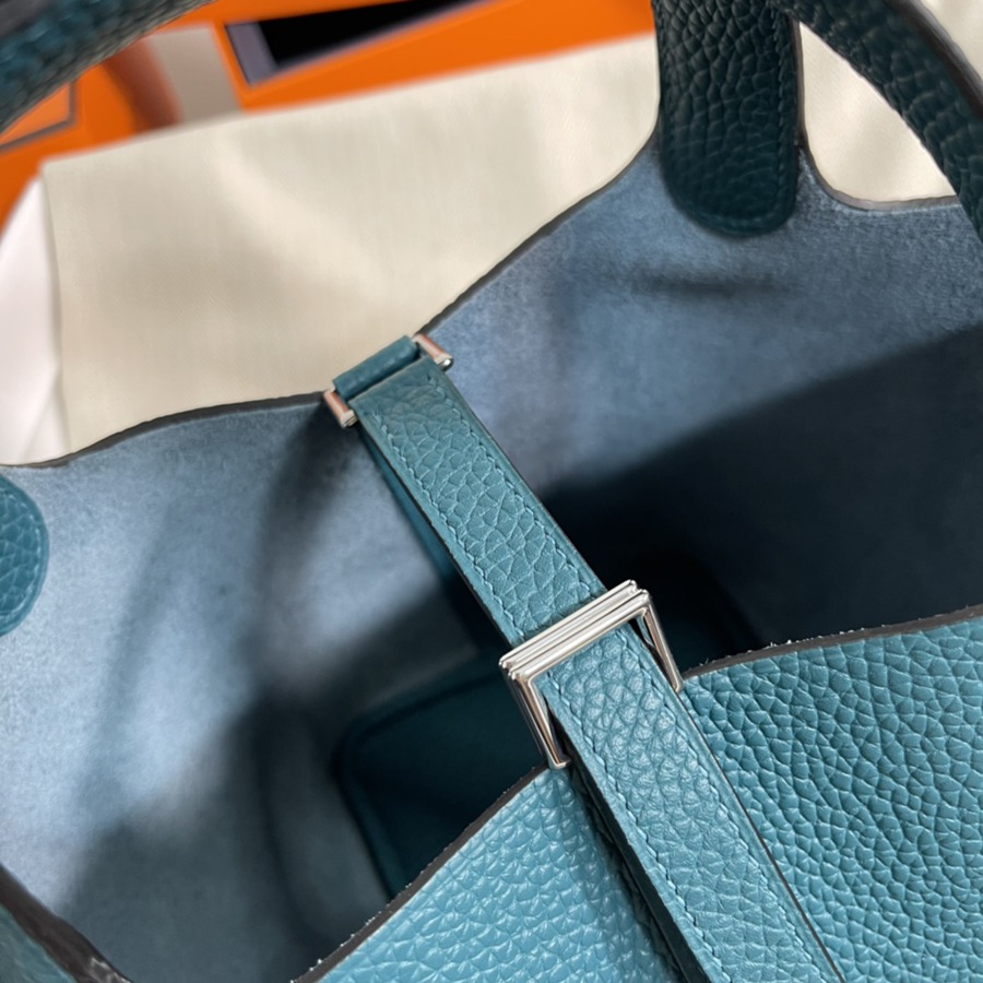 菜籃子Picotin 18 普魯斯綠銀扣 TC皮_6