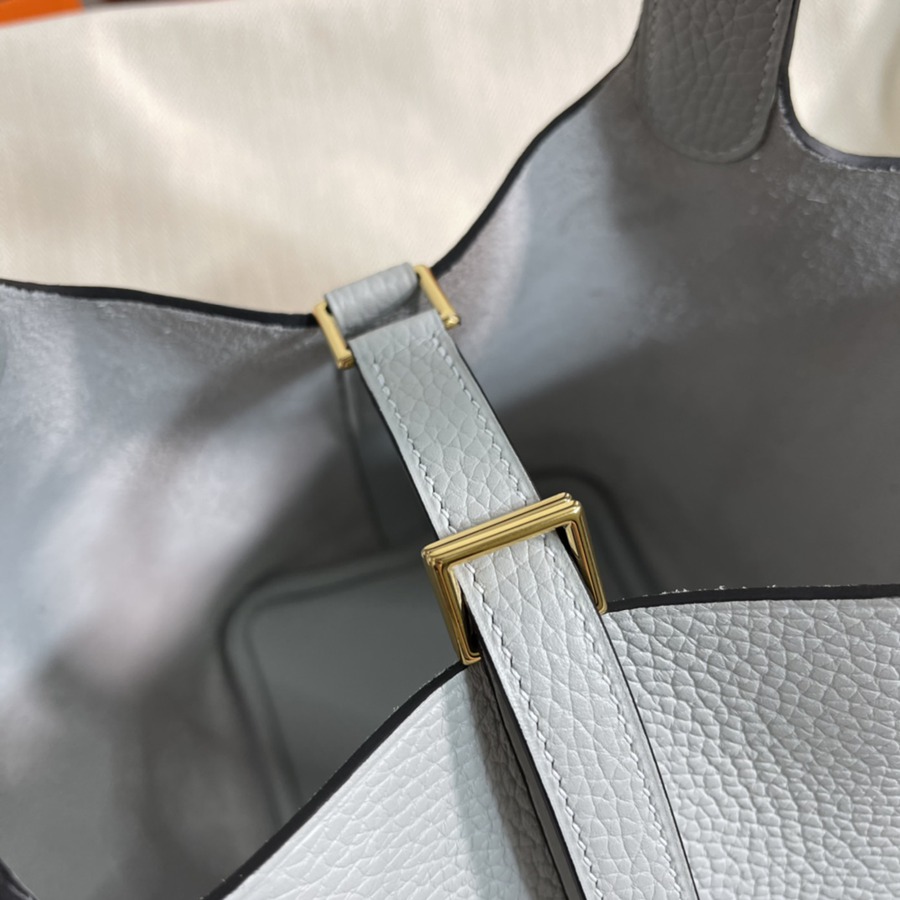 菜籃子Picotin 18 霧疆藍金扣 TC皮_8