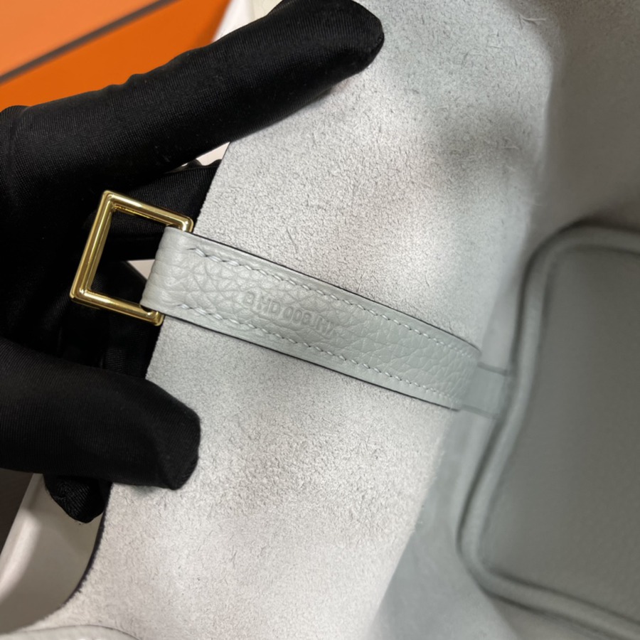 菜籃子Picotin 18 霧疆藍金扣 TC皮_9