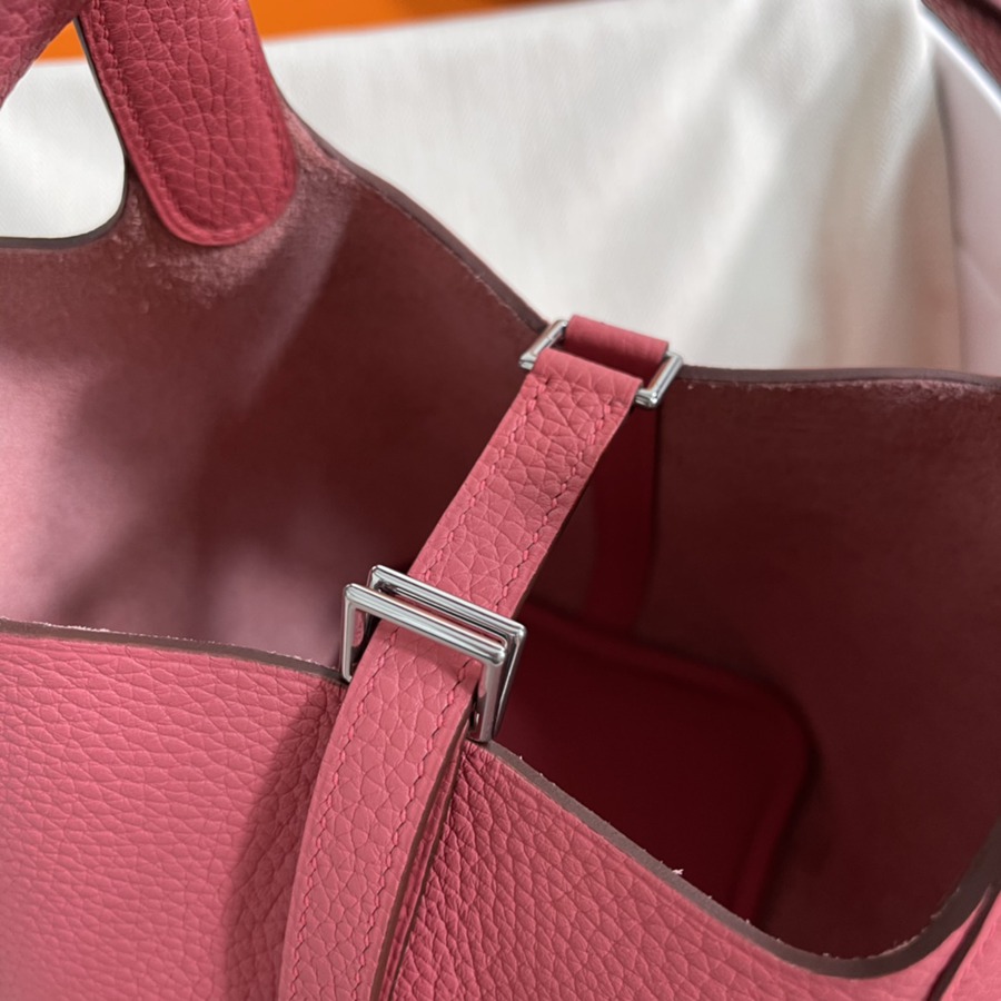 菜籃子Picotin 18 唇有粉銀扣 TC皮_6