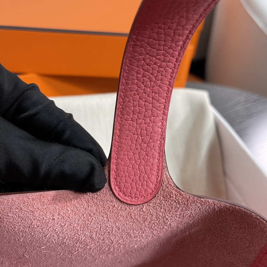 菜籃子Picotin 18 唇有粉銀扣 TC皮_8