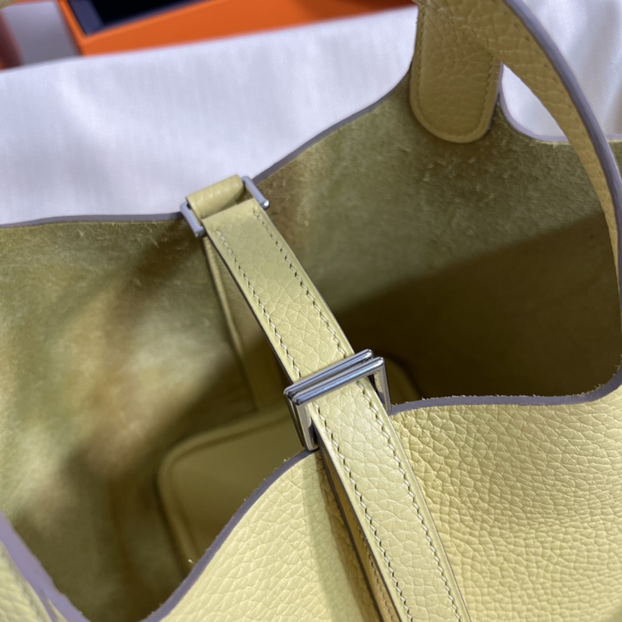 菜籃子Picotin 18 小雞黃銀扣 TC皮_6