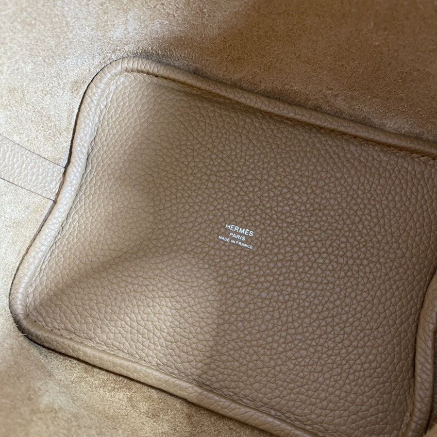 菜籃子Picotin 18 奶茶色銀扣 TC皮_8