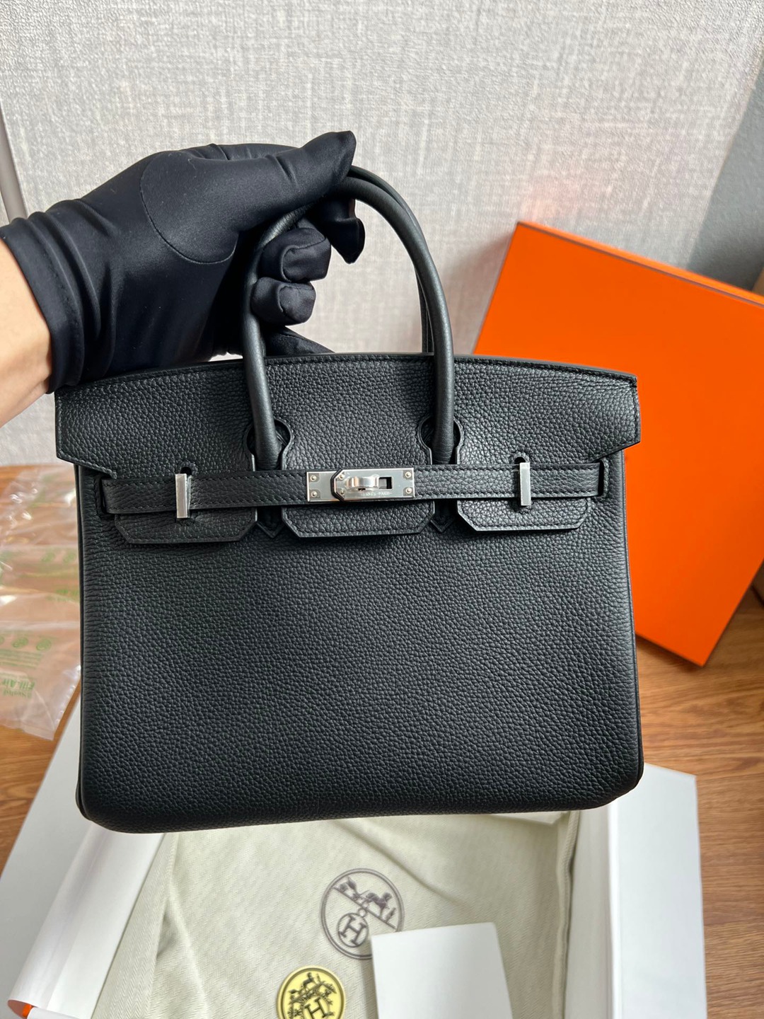 Birkin25 黑色金扣_2