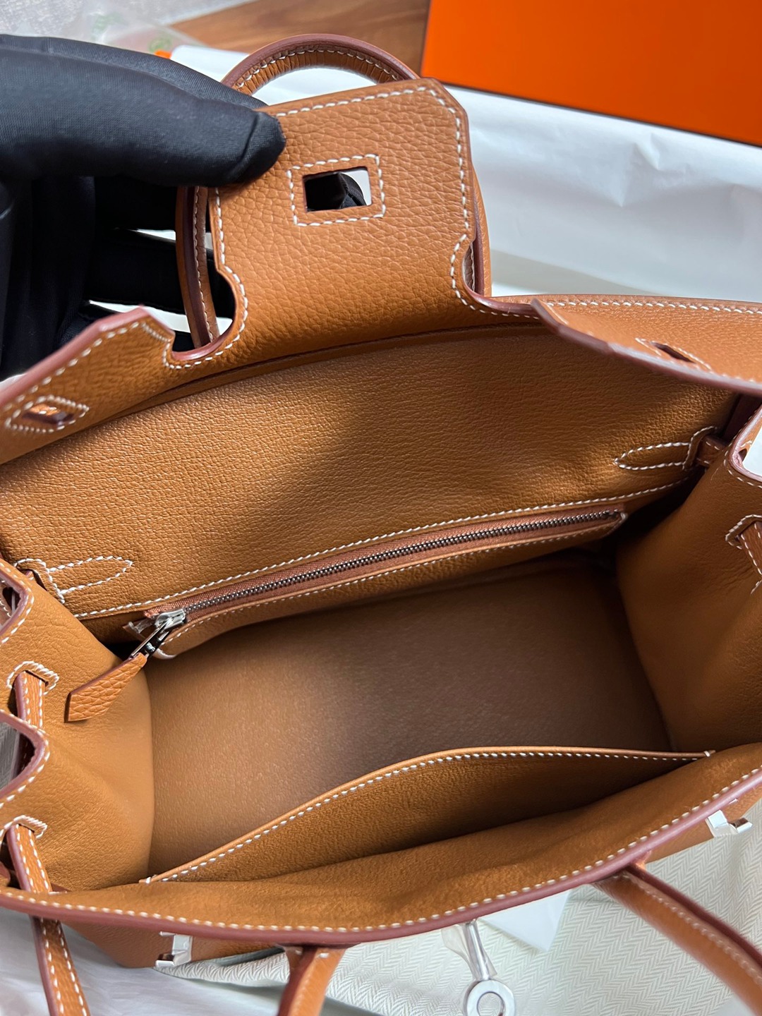 Birkin25 金棕銀扣_19