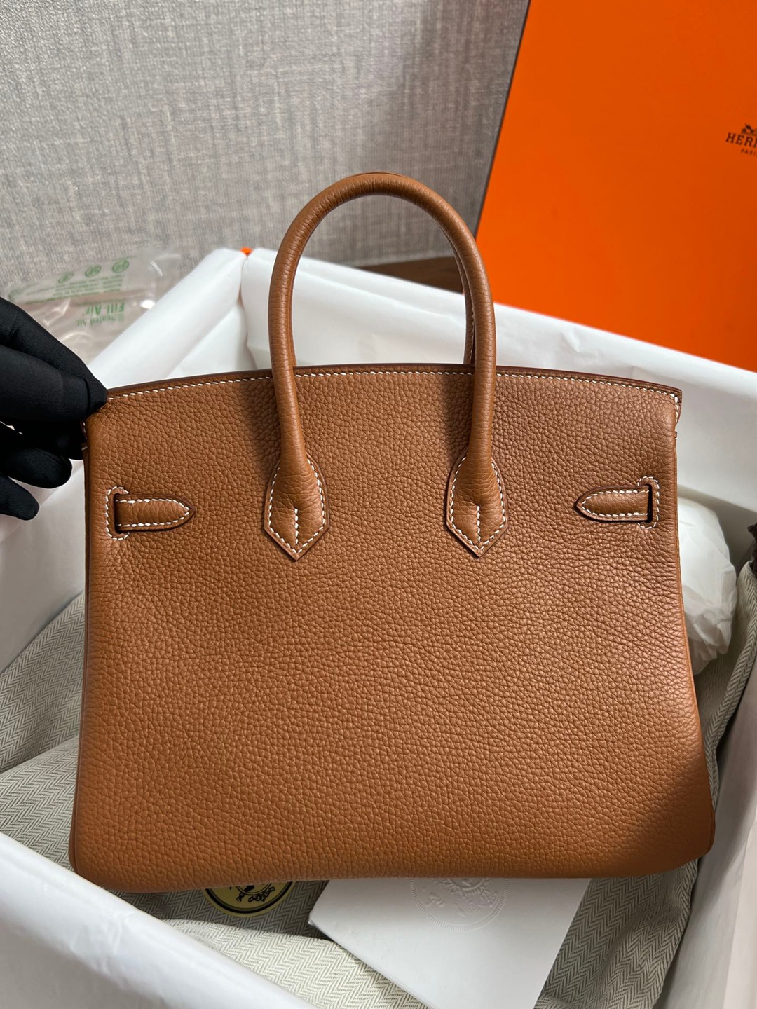 Birkin25 金棕銀扣_4