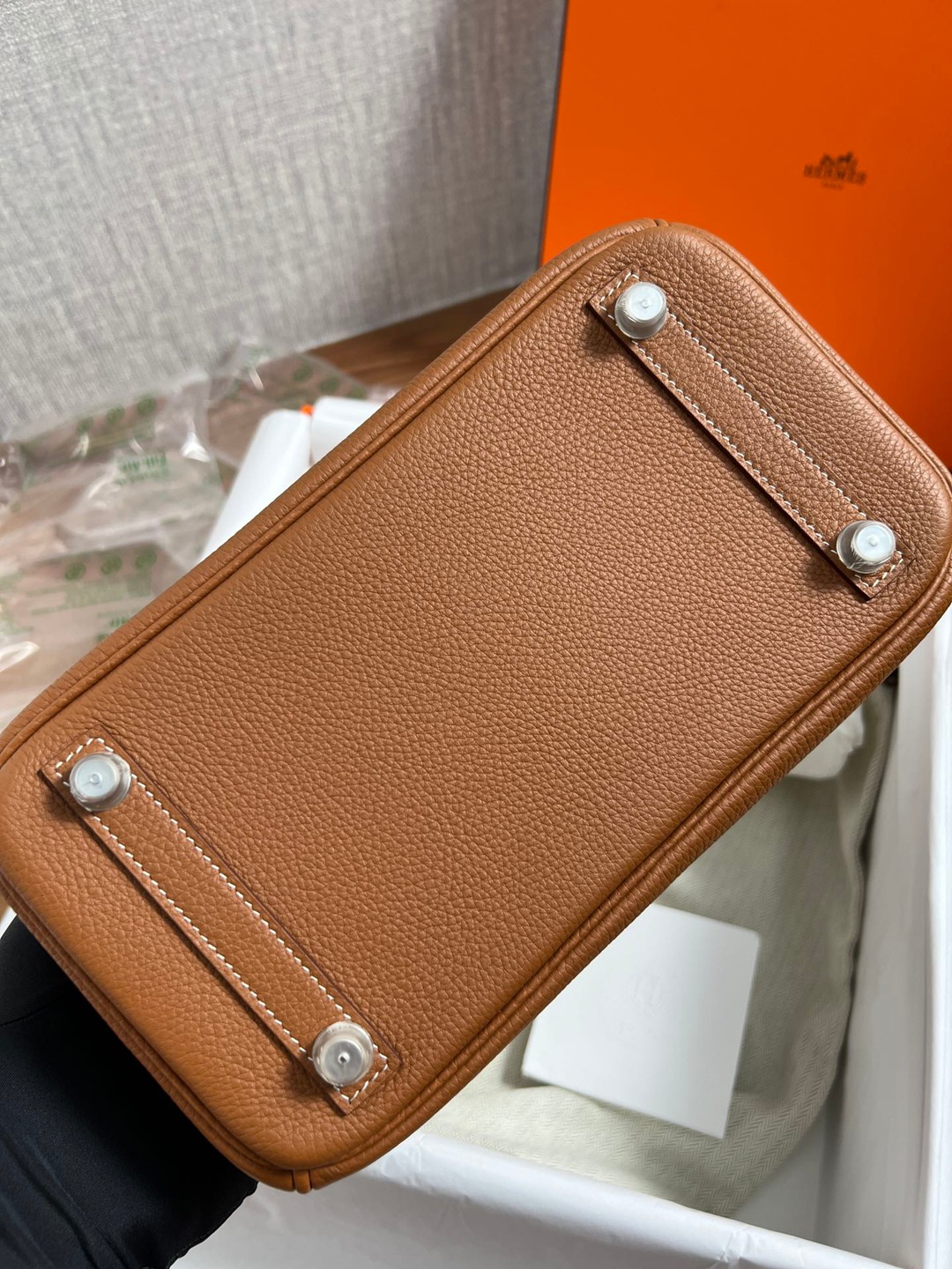 Birkin25 金棕銀扣_6