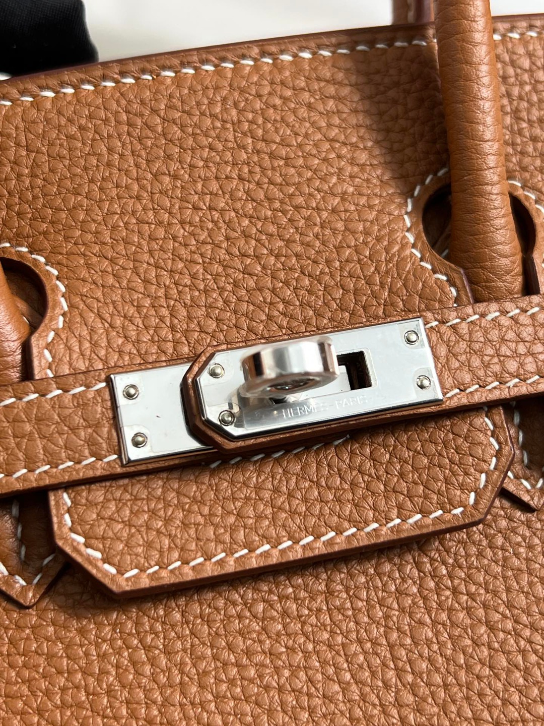 Birkin25 金棕銀扣_9