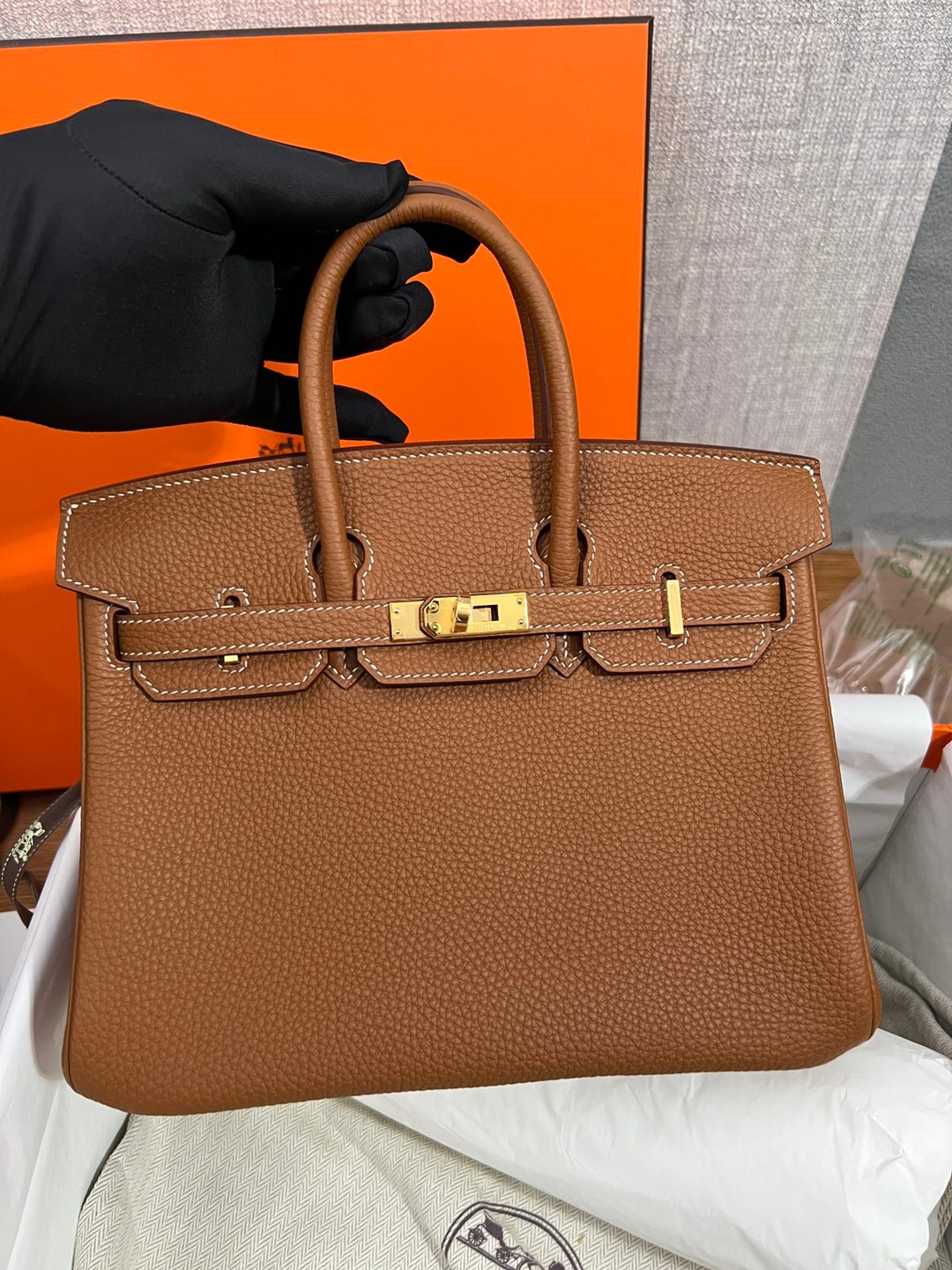 Birkin25 金棕金扣_3