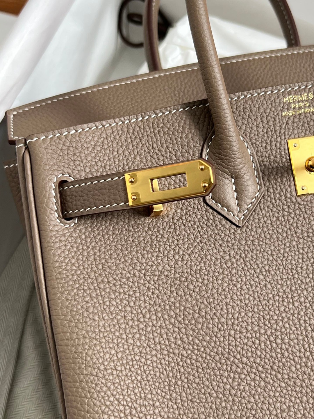 Birkin25大象灰金扣_14