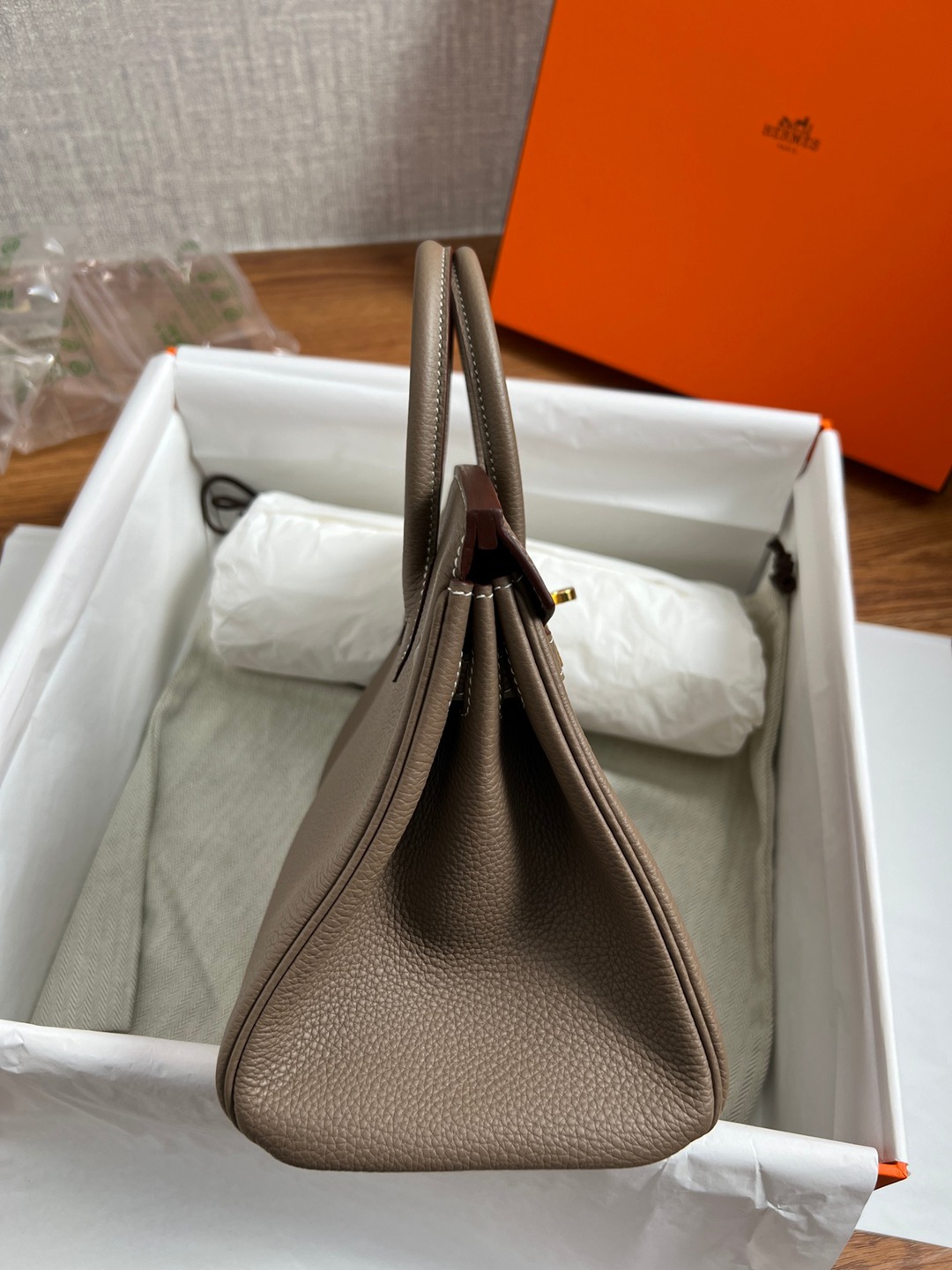 Birkin25大象灰金扣_3