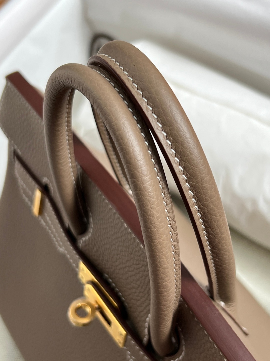 Birkin25大象灰金扣_6