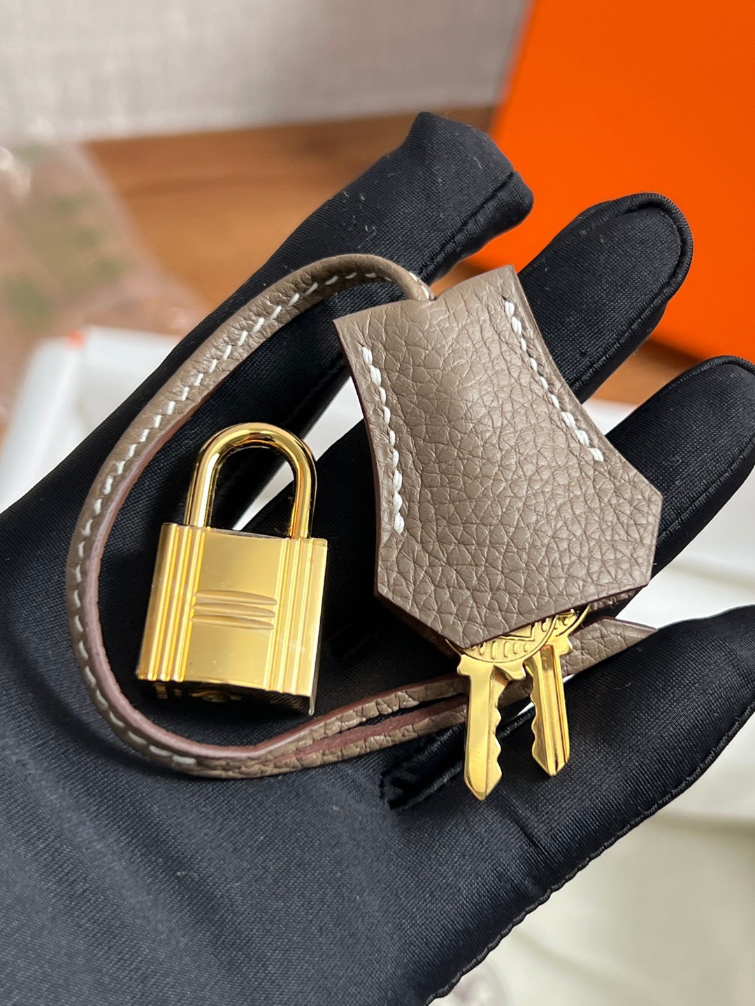 Birkin30 大象灰金扣_20