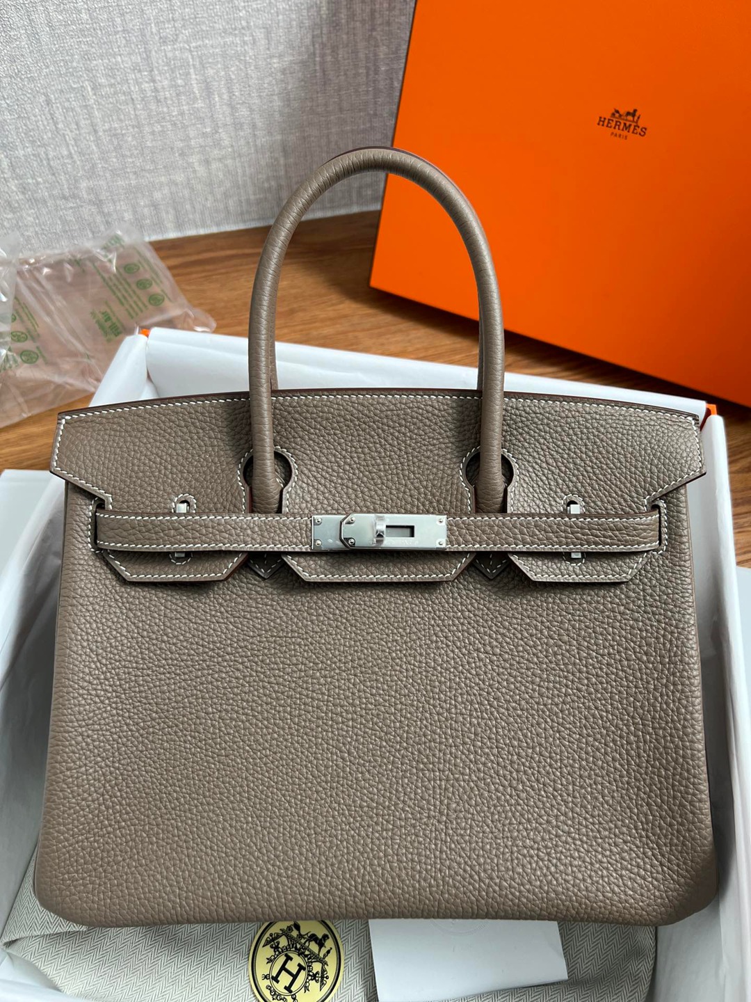 Birkin30 大象灰銀扣_2