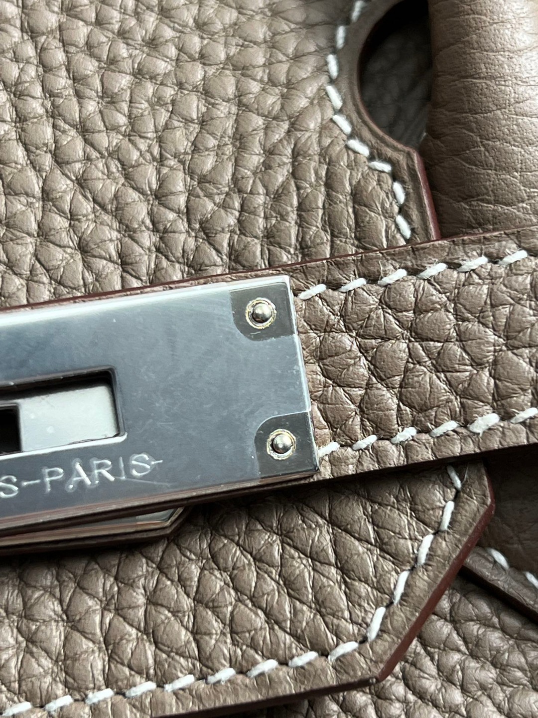 Birkin30 大象灰銀扣_9