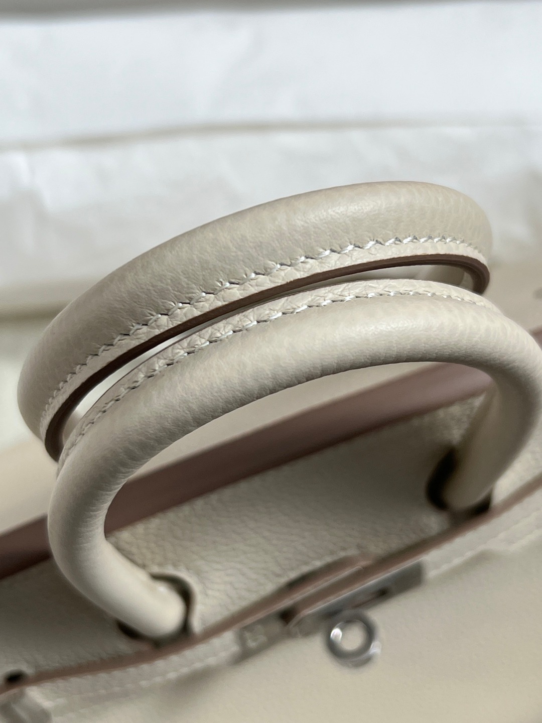 Birkin25 奶昔白銀扣_17