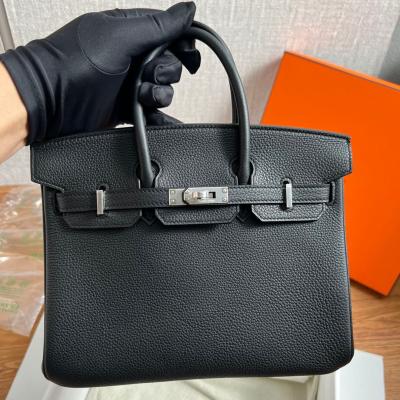 Birkin25 黑色銀扣